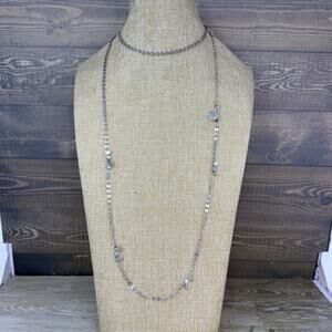 Silpada N2739 Confetti 925 Sterling Silver Disc Charm 46 Inch Long Necklace